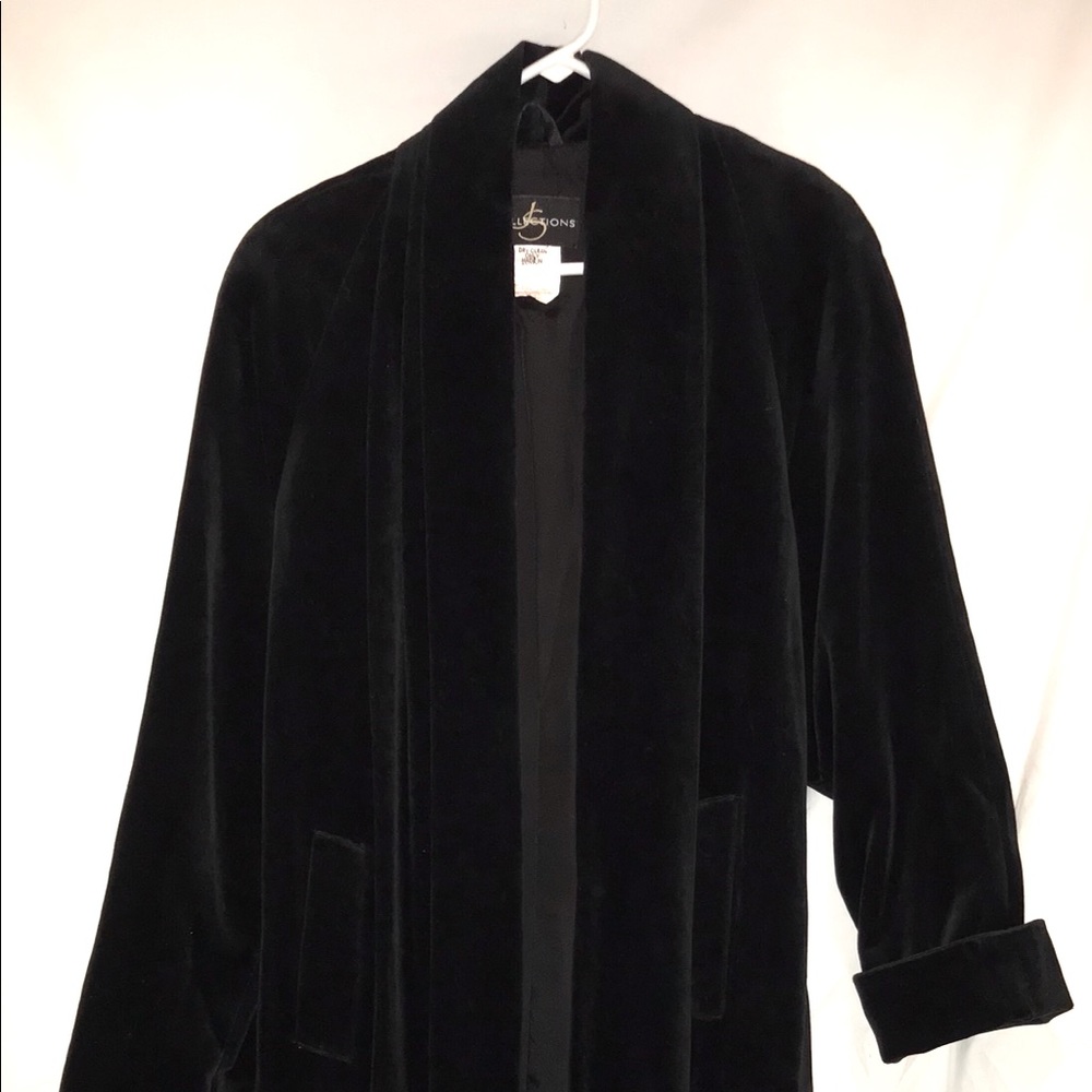 JS Collections VINTAGE long velvet coat